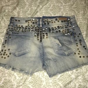 Blank NYC studded jean shorts